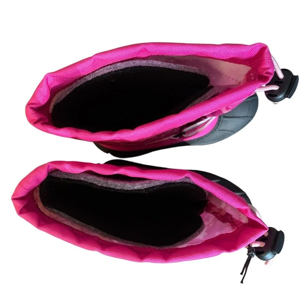 Columbia Snow Boots 12 Pink Waterproof 200g Insulated Powderbug Plus II Winter